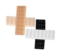 Didiseaon 4pcs Adjustable Hook Extension Row Stainless Steel Buckles for Women and Corset Back Closure Versatile Strap Extender in White Black Nude Deep Nude