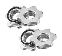 Didiseaon 4Pcs Anti-Slip Barbell Nuts Universal Dumbbell Collar 2.5cm Security Nut for Weightlifting Compatible Standard Barbells for Gym and Home Fitness