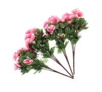 Didiseaon 4Pcs Artificial Rhododendrons Flowers Faux Silk Floral Arrangement for Vase Decor Realistic Pink Faux Plants for Indoor Centerpieces Home Office Garden Decoration