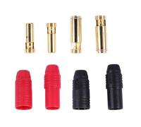 Didiseaon 4pcs As150 Male Female Anti Spark Connector Plug Set 7mm Gold-plated High Current Battery Connector Pa Copper Material Temperature Resistant 20°c to 120°c for Rc Airplanes Lipo