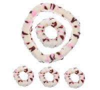 Didiseaon 4pcs Beige Base Leopard Pattern 1pc Beige Base Headband Set Waterproof Headband for Face Washing Stylish Wrist Cuffs