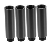 Didiseaon 4pcs Black 5/8 Inch Metal Microphone Extension Tubes for Mic Stand Extender, Microphone Holder Extension Rods Compatible with Studio Recording and Live Performance