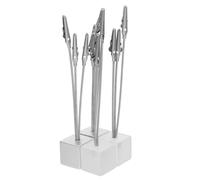 Didiseaon 4pcs Branch Tree Style Memo Clip Holders with Resin Cube Base Stainless Steel Grip for Wedding Table Numbers Office Desk Organization Home Decor Minimalist Modern Design