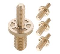 Didiseaon 4pcs Brass Pool Cue Extension Screws for Billiard Cue and Pool Stick, Precision-engineered Connecting Hardware in Golden Colour, for Game Room and Diverse Playing Scenarios