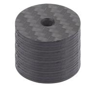 Didiseaon 4Pcs Carbon Fiber Speaker Spikes Feet Pads Isolation Vibration Pads for Amplifier Subwoofer Audio Stands Shockproof Speaker Foot Base