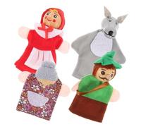 Didiseaon 4pcs Cartoon Animal Finger Puppets for Interactive Parent for Storytelling Role Play and Parties