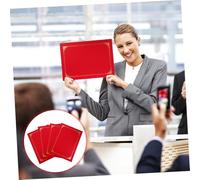 Didiseaon 4pcs Certificate Holders Red Decorative Paper Folder with Foil Border for Diploma Protection Award Document Covers Office Stationery