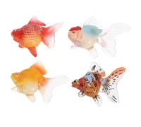 Didiseaon 4Pcs Colorful Goldfish Model Simulation Fish Tank Decor for Home Office Aquarium Safe Touch Design Lightweight and Figurines Educational Animal Knowledge present