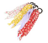 Didiseaon 4pcs Colorful Silk Scrunchies Hair Bands for Braids Slip Silk Scrunchie Hair Tie Rope for Women Girls