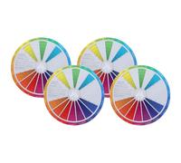 Didiseaon 4pcs Compact Gradient Colour Wheel Paper Boards Exceptional Durability for Colour Mixing and Learning, for Nail Artists and Designers
