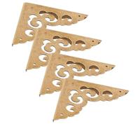 Didiseaon 4pcs Corner Protectors Vintage Style Wooden Box Guards Retro Jewelry Cabinet Edge Covers Decorative Antique Hardware for Furniture and Gift Boxes