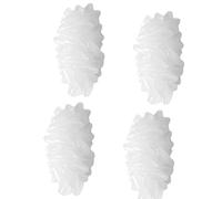 Didiseaon 4pcs Creative Rice Brooch Pins for Men Suit and Sweaters White Acrylic and Metal Collar Pins with Firm Attachment and Easy to Fix for New Year