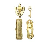 Didiseaon 4Pcs Dollhouse Mini House Decor Accessories Tiny Hinges for Realistic Door Detailing and Living Decoration