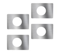 Didiseaon 4pcs Door Repair Plate Security Strike Plate with Creative Appearance and Simple Design for Home Use Adds Extra Security Covers Scratches 5.11x3.54x0.08in