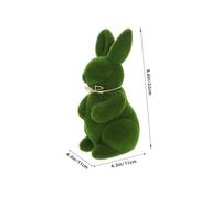 Didiseaon 4pcs Easter Rabbit Artificial Grass Decor Realistic Moss Bunny Ornaments for Home Office Tabletop Cute Simulated Rabbit Crafts for Holiday Parties and Seasonal Decorations