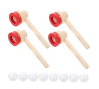 Didiseaon 4Pcs Floating Ball Game Educational Sensory for Fun Blowing Ball Activity Safe Construction Enhances Cognitive Skills and Breath Control for Home and School