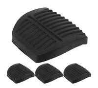 Didiseaon 4pcs Forklift Pedal Tread Pad Non Slip Replacement for Machine | 9x8.5cm Shock Absorbing Foot Rest Overlay, Industrial Lift Vehicle Gear, Ribbed Geometric Surface