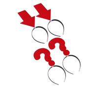Didiseaon 4pcs Funny Costume Headband with Question Mark Arrow Design Unique Hair Hoops for Parties Weddings and Festivals Effortless Photo Props for Memorable Moments