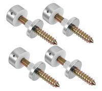 Didiseaon 4pcs Glass Railing Standoff Brackets Solid Side Mount Glass Pins for Balcony Staircase Handrail Support Railing Hardware