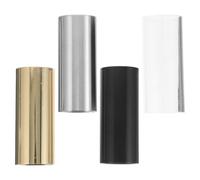 Didiseaon 4Pcs Guitar Slide Bars Set 60Mm Metal Finger Slides for Electric and Acoustic Guitar Bass, Silver Gold Black, Medium String Blues Jazz Country Music Accessories