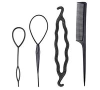 Didiseaon 4pcs Hair Curler Set Bun Clip Ponytail Maker Hair Styling Kit Braiding for Home Salon