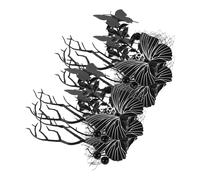 Didiseaon 4Pcs Halloween Hair Barrettes Set with Black Butterfly and Gothic Spider Web Clips, Halloween Party Hairpins for Women, Horror Skeleton and Zombie Punk Headpieces