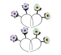 Didiseaon 4pcs Halloween Headband Scary Eye Ball Spooky Costume Prop for Parties Carnival Boys and Girls Halloween Hair Band Decorations