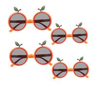 Didiseaon 4pcs Hawaiian Beach Party Glasses Funny Summer Eyewear for Boy Girl and Adults Creative Fruit Orange Design Unique Photo Props for Birthday Celebrations
