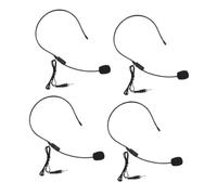 Didiseaon 4pcs Head-mounted Wired Condenser Microphone Threaded Screw Base, Earhook Headset Mic for Voice Amplifier and Speaker, Suitable for Public Speaking and Performance