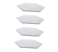 Didiseaon 4pcs Hexagonal Silver Grey Felt Sound Absorbing Mats Soundproof Wall Panels Noise Reduction Acoustic Pads for Ktv Studio Recording Room Decor