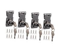 Didiseaon 4pcs Keyed Hasp Locks Cabinet Door Knob Locking Hasp for Kitchen Boxes and Wardrobes with Smooth Rust-Resistant Surface Easy Installation