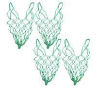 Didiseaon 4pcs Large Capacity Nylon Mesh Hay Nets for Small Animals and Horses with Spacious Vegetable Feeding Pocket, Stable Construction and Waste Reduction Structure, for Farms