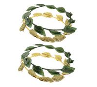 Didiseaon 4pcs Leaf Crown Wreath Headband for Cosplay Wedding Goddess Headpiece Boho Leaf Wreath for Renaissance Festival