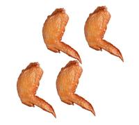 Didiseaon 4Pcs Lifelike Chicken Wing Model Decoration Realistic PVC Food Prop for Restaurant Showcase Safe Faux Chicken Wing Design for Home Event Decor