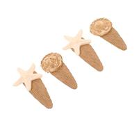 Didiseaon 4pcs Mermaid Hair Clips Set Charming Seashell Hair Accessories for Women Lightweight Durable Beach Headdress Tools for Summer Vacation Weddings