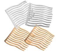 Didiseaon 4pcs Metal Hair Comb Side Hair Combs for Women for Parting and Detangling