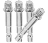 Didiseaon 4pcs Microphone Stand Extender Mic Extension Pole Microphone Adapter Metal Stable Tight Silver Professional Design Simple Style for Recording