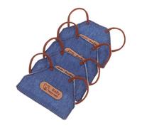 Didiseaon 4pcs Mini Denim Doll Apron for Dolls Retro Chef Baking Outfit Accessories Versatile Dollhouse Clothes for Dress-up and Playroom Decor