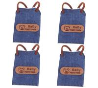 Didiseaon 4pcs Mini Doll Chef Aprons for Dolls Retro Denim Dollhouse Baking Aprons DIY Dress-up Clothes for Creative Play