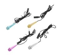 Didiseaon 4pcs Mini Wired Microphone for Mobile Phone Small Handheld Recording Mic Streamer Mic for Live Streaming and Singing