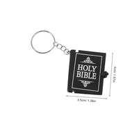 Didiseaon 4pcs Miniature Bible Keychain Set Inspirational Christian Verses Portable Charm Accessories for Men Women Baptisms Showers Religious Celebrations