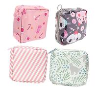 Didiseaon 4pcs Outdoor Sanitary Towel Pouch Travel Menstrual Pad Pouch Small Item Container Multipurpose Small Bag