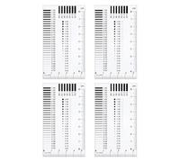 Didiseaon 4pcs Plastic Crack Width Measurement Ruler with Multifunctional Design for Inspections and Mechanical Engineering Precise Line Thickness and Scratch Detection Tool