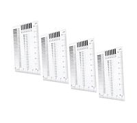 Didiseaon 4pcs Plastic Defect Chart for Scratch Inspection Measurement Crack Monitoring Portable and Lightweight Tool for Flaw Detection