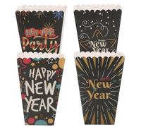 Didiseaon 4pcs Popcorn Container Popcorn Boxes for Party Favor Boxes Party Snack Bucket Papers Holders Tubs Small Game Colorful