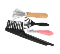 Didiseaon 4Pcs Portable Hair Brush Cleaner Tool for Residue Removal Compact Comb Cleaning Rake for Various Hairbrush Types at Home Travel