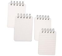 Didiseaon 4Pcs Portable Index Card Notebook Flip Notepad for Students Spiral Bound Writing Pads with Blank Lined Grid and Dot Pages for Home School Office Use
