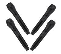 Didiseaon 4pcs Pretend Microphones Lightweight Realistic Mics with for Karaoke Role Play Party Costume Props Black