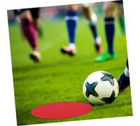 Didiseaon 4pcs PVC Round Court Markers Flat Disc Floor Spots for Soccer Tennis Agility Training Bright Colored Flat Mat Markers for Multi Sport Field Boundary Visibility and Accurate Play