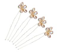 Didiseaon 4pcs Rhinestone u Shape Hair Pin Bridal Accessory Hair Fork Hairpin for Wedding Bridal Women's